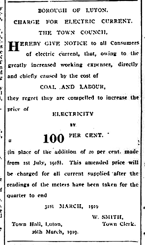 Electricity price rise
