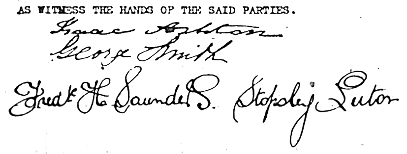George Smith signature