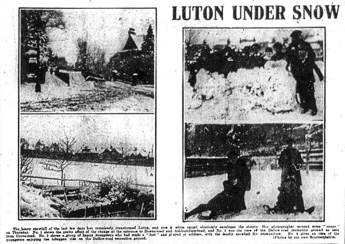 Snow in Luton