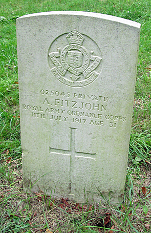 Arthur Fitzjohn gravestone