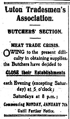 Butcher shops advert