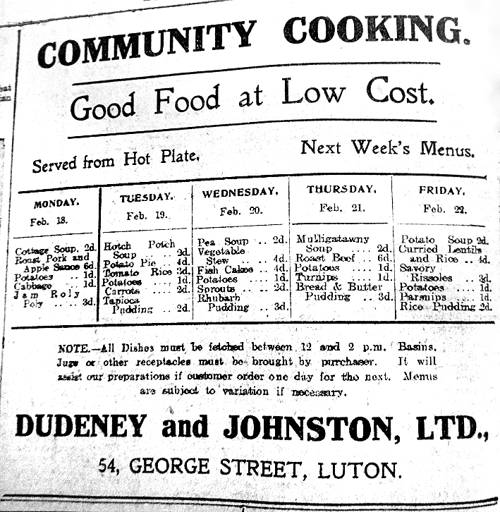 Community cooking advert