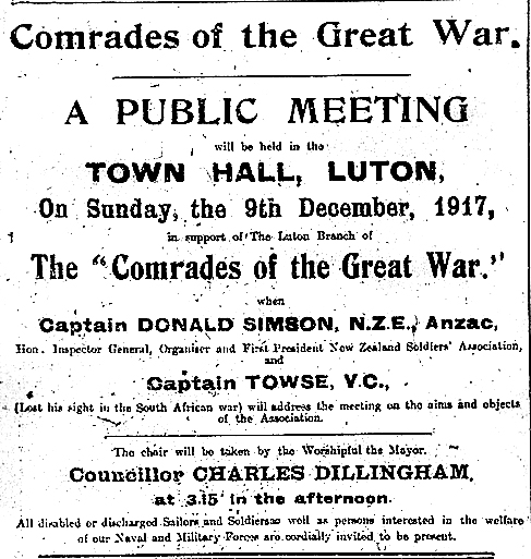Comrades meeting advert