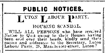 Housing scandal advert