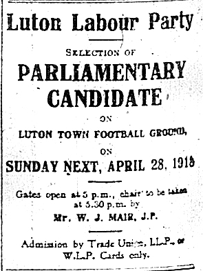 Labour selection meeting advert