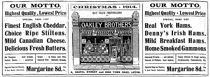 Oakley Bros advert 1914