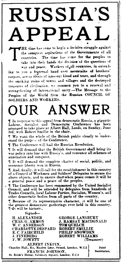 "Russia's Appeal" advert
