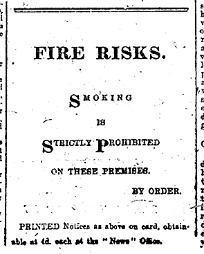 Fire risks notice