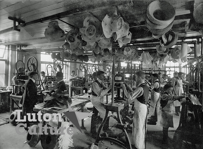 Pre-WW1 hat blocking room in Luton