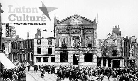 Burnt-down Town Hall, July 20, 1919